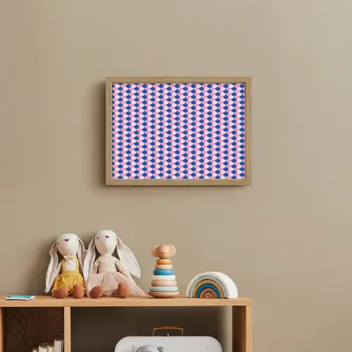 Patroon - Schubben - Blauw - Roze Light Box met batterij (Wandlamp kind) middel -sfeer2_kind