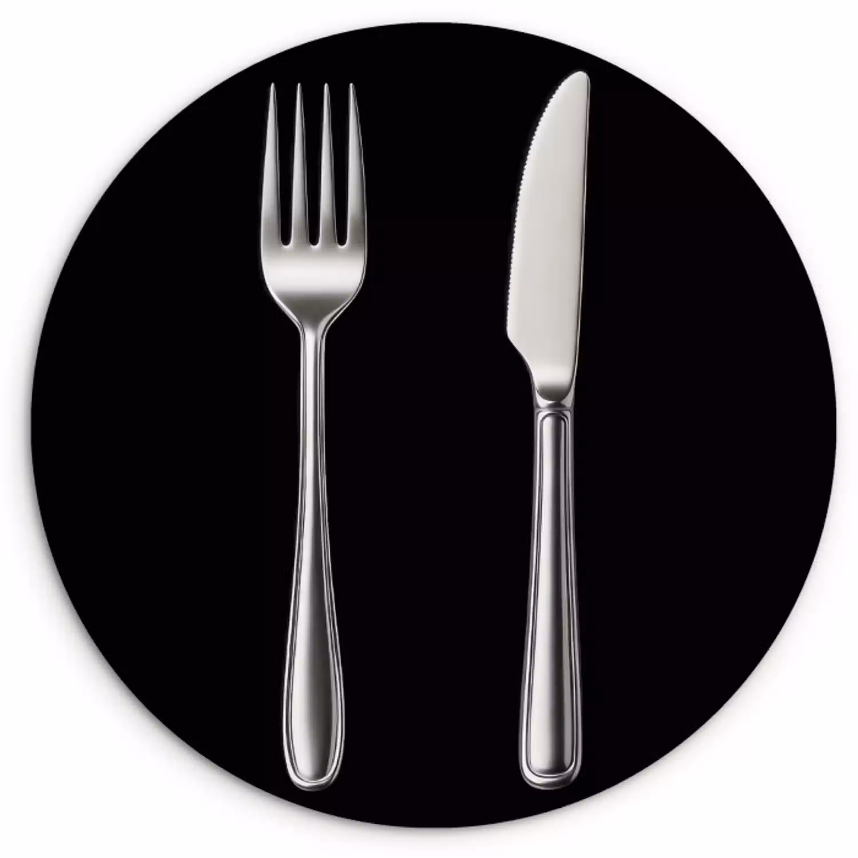 Bestek - Klassiek - Elegant Wandcirkel kunststof plaat 5mm dik klein -3d