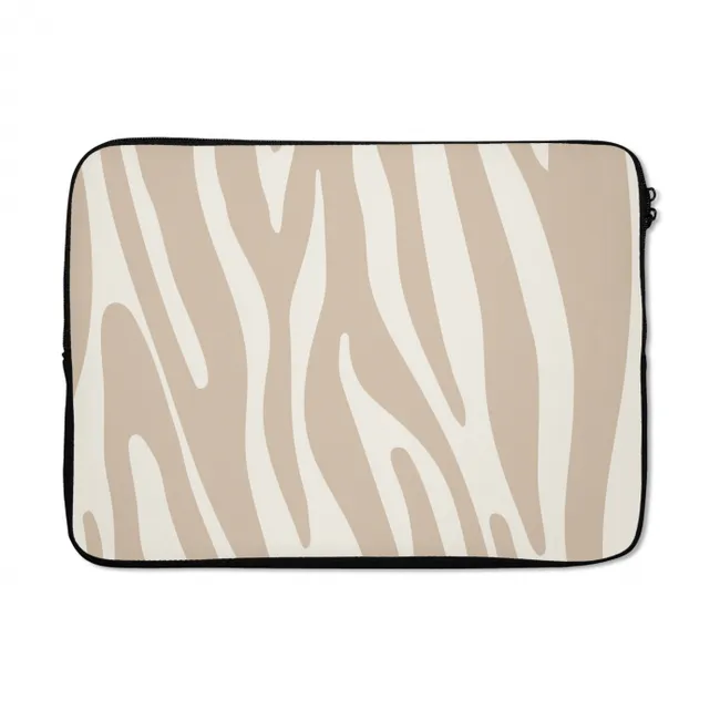 Laptophoes Zebraprint - Beige - Wit - Dierenprint