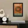 Donut - Spikkels - Kleurrijk - Quote fotolijst zwart zonder passe partout klein -sfeer1