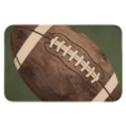 Football - Hout - Sport - Groen Badmat klein -3d
