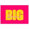 Dream big - Roze - Geel - Minimalistisch poster papier klein -3d