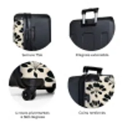 Abstract - Patroon - Zwart NBS - Large koffer - Volwassenen Unisex groot -zzzzzzzbolletjes_FR
