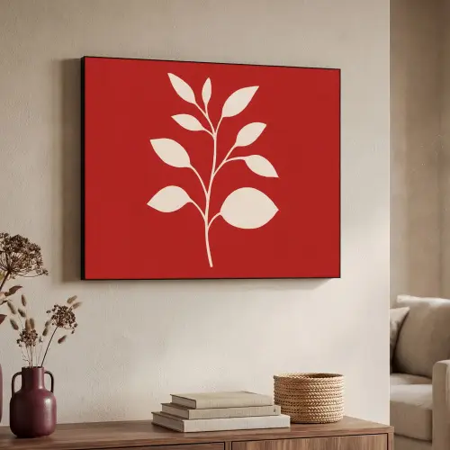 Silhouet - Bladeren - Tak Textielframe - compleet frame klein -sfeer3