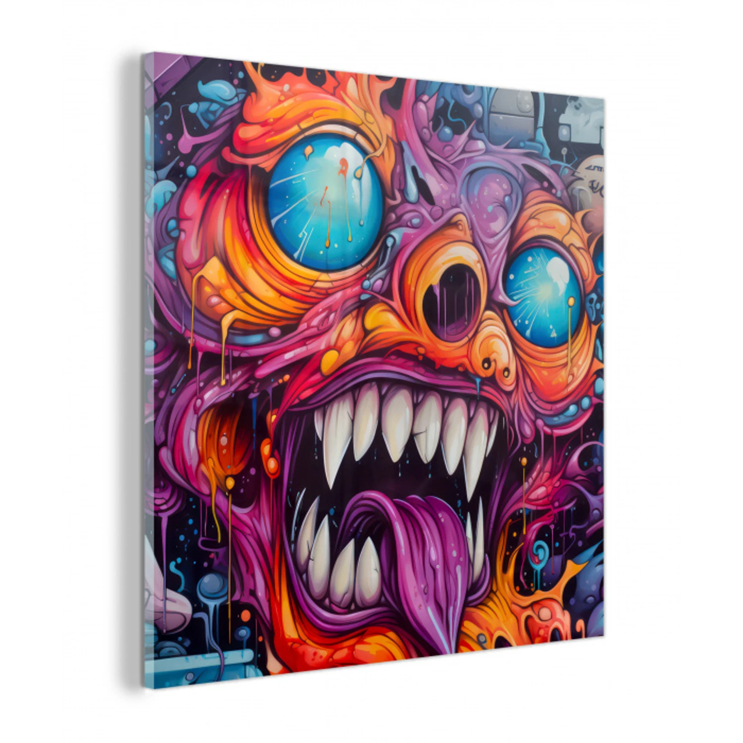 Monster - Graffiti - Kleuren - Oranje plexiglas 5mm klein -z3d