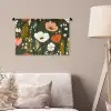 Bloemen - Illustratie - Groen Wandkleed katoen klein -sfeer4