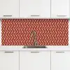 Rood - Beige - Patroon - Lijnen keuken achterwand 2 middel 871 -3d