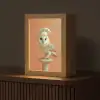 Kerkuil - Koksmuts - Oranje - Vogel Light Box met kabel (Tafellamp) klein -z3d_website