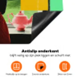 Vrouw - Keuken - Katten - Doorkijk Inductie beschermer vinyl 3mm klein -zzzzzzz-td-onderkant