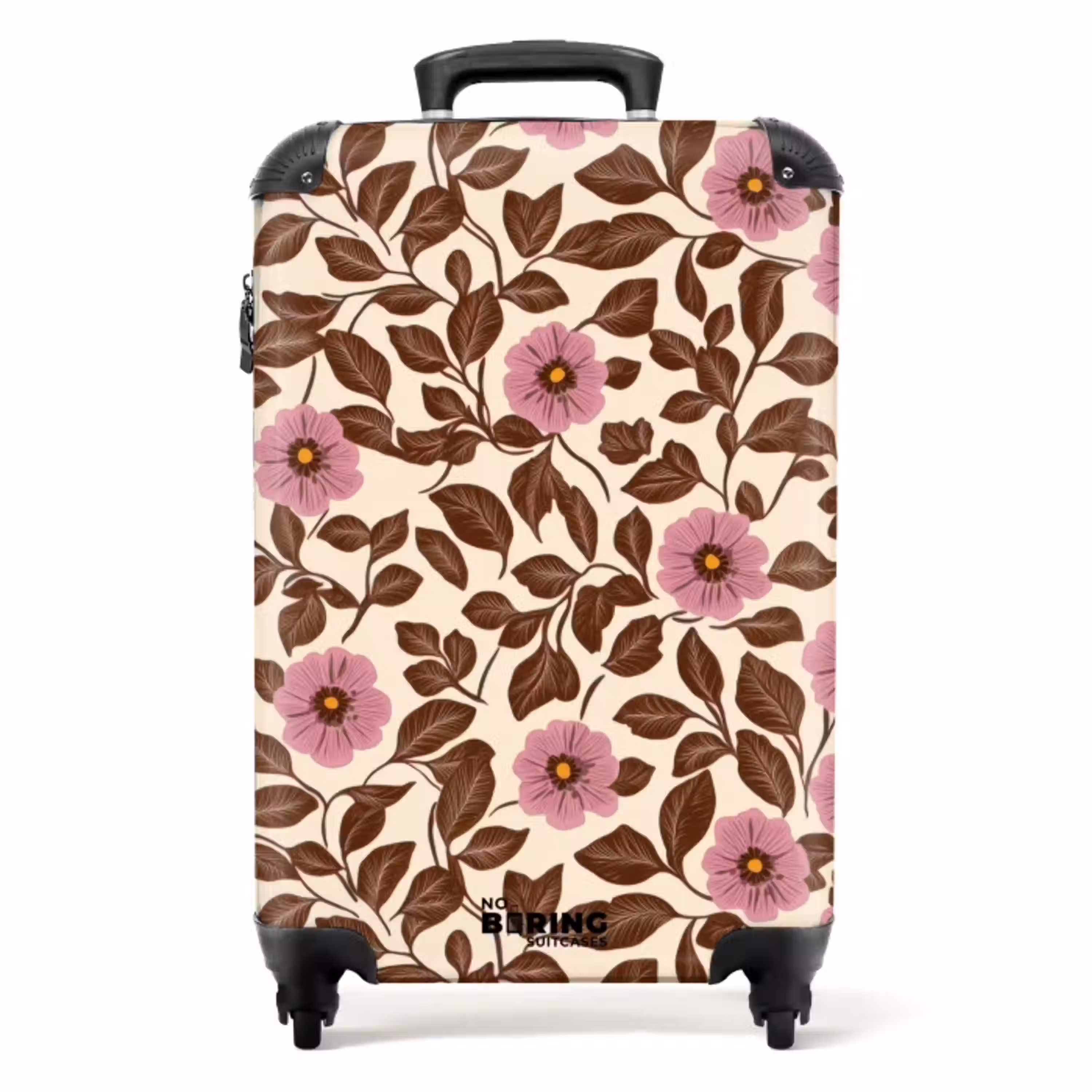 Bloemen - Bladeren - Kleurrijk NBS - Handbagage koffer - Volwassenen Unisex middel -productfoto_recht