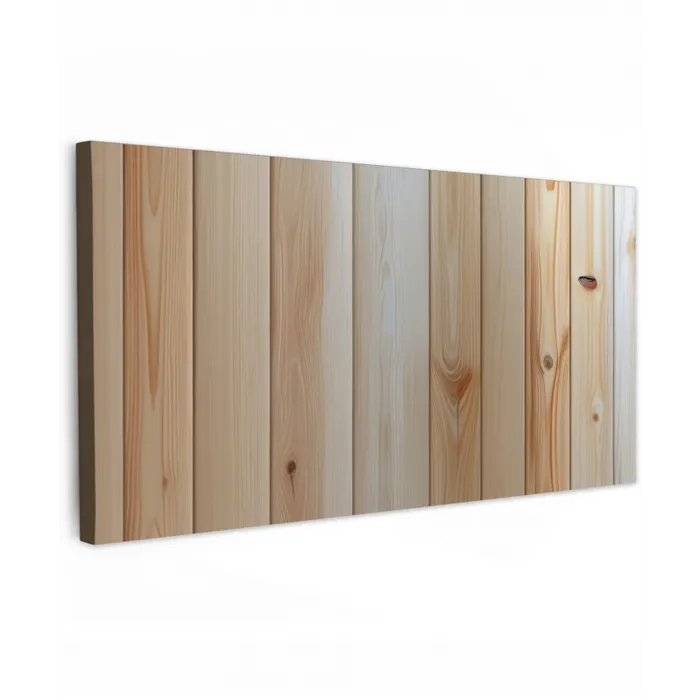 Hout - Planken - Licht Tuinposter op houten frame 2 cm dik xxl -3d
