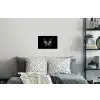 Vlinder - Grijs - Mysterieus Muursticker klein -slaapkamer