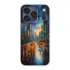 Auto - Skyline - Zon - Blauw Telefoonhoesje iPhone 17 Pro klein -3d