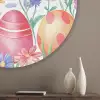 Bloementuin - Kleurrijk - Eieren Akoestische PET Vilt - Rond klein -sfeer5_closeup