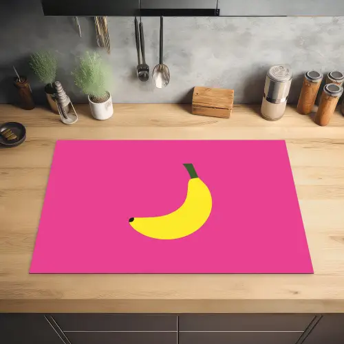 Banaan - Geel - Fruit Inductie beschermer vinyl 3mm klein -sfeer5