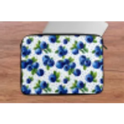 Bessen - Patroon - Blauw laptophoes neopreen klein 279 -tafel