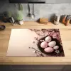 Roze - Bloesems - Eieren Inductie beschermer vinyl 3mm klein -sfeer5