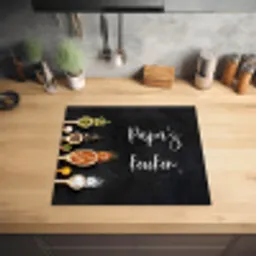 Quotes - Spreuken - Keuken - Papa's keuken - Papa Inductie beschermer vinyl 3mm klein -sfeer5