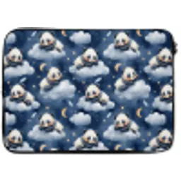 Panda's - Slapen - Blauw laptophoes neopreen klein 279 -zkaufland3dotto