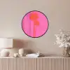 Palmbomen - Modern - Roze Fotolijst rond zonder passe partout klein -sfeer3