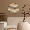Retro - Disco - Golven - Kleur Wandcirkel kunststof plaat 5mm dik klein 188 -sfeer1