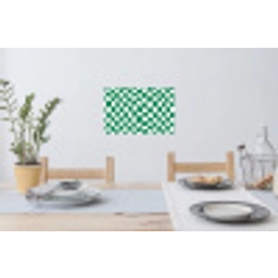 Schaakbord - Golvend - Groen Muursticker klein 286 -eettafel