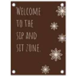 Bruin - Quote - Bloemen - Zomer tuinposter los doek klein -3d