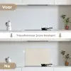 Zandkleurig - Modern - Egaal keuken achterwand spatscherm klein 900 -voor_na_NL