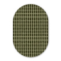 Ritmisch - Effect - Groen Wandcirkel Ovaal Aluminium middel 839 -3d