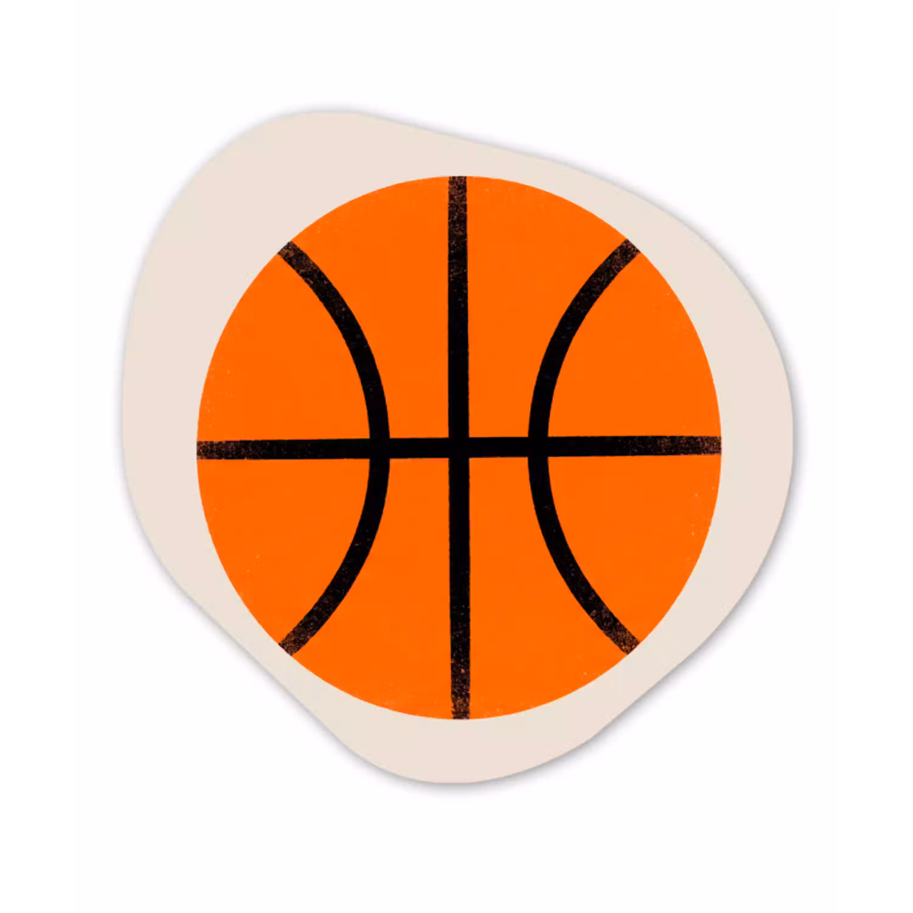 Basketbal - Bal - Sport - Illustratie - Oranje Wandcirkel Organisch Forex 3mm klein -3d