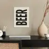 Beer - Vintage - Zwart - Beige poster papier klein -sfeer1
