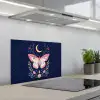 Vlinder - Maan - Bloemen - Sterrenhemel keuken achterwand spatscherm klein -3d_schuin
