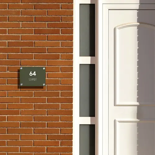 Donkergroen - Modern Naambord Rechthoek middel -sfeer3-rechthoek-S
