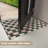 Vlechtpatroon - Groen - Roze - Geometrisch Deurmat klein 898 -USP_NL