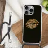 lip - Zwart - Panterprint Hoesje iPhone 16 Pro Max met koord klein -sfeer4