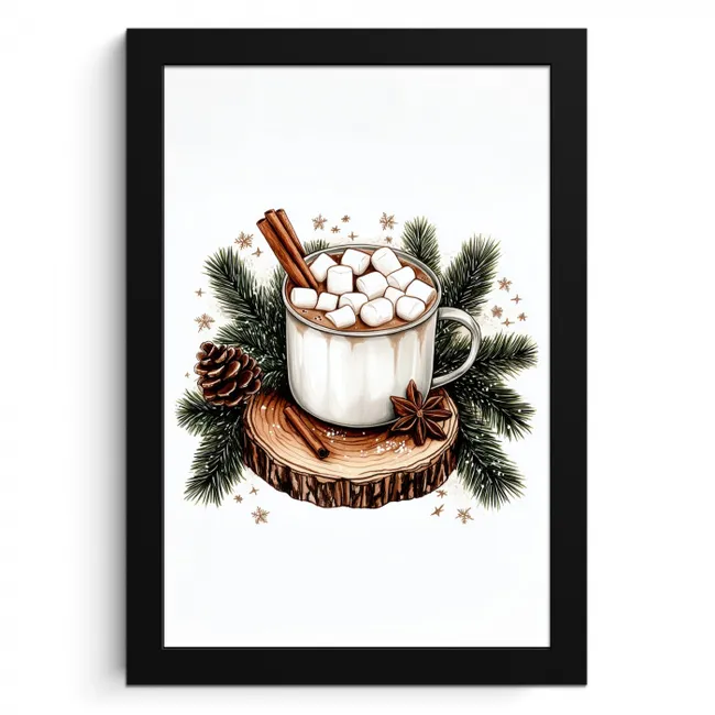Winter - Hout - Chocolademelk - Drink KitchenYeah - Keuken - Fotolijst klein -3d