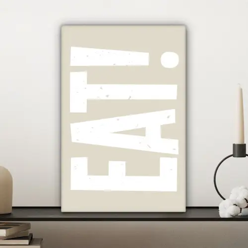 Eten - Decoratie - Beige - Wit canvas 2cm klein -sfeer6