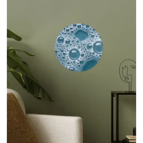 Schuim - Water - Textuur Wandcirkel behangsticker klein -sfeer2