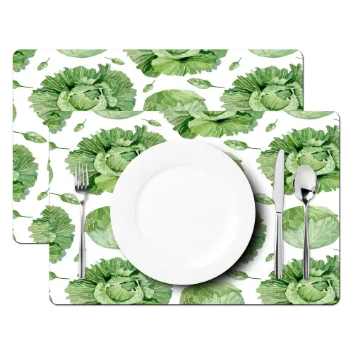 Kool - Bladgroen - Wit - Patroon Placemat vinyl groot 368 -zzsfeer2_Kitchenyeah-website