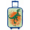 Groene dino tussen varens Kinderkoffer - Blauw klein -zz3dotto