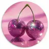 Glitter - Discobol - Roze - Kersen KitchenYeah - Keuken - Wandcirkel Forex klein -3d