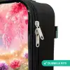 Kitten met regenboog en bloemen Kinderkoffer - Zwart klein -rits_NL