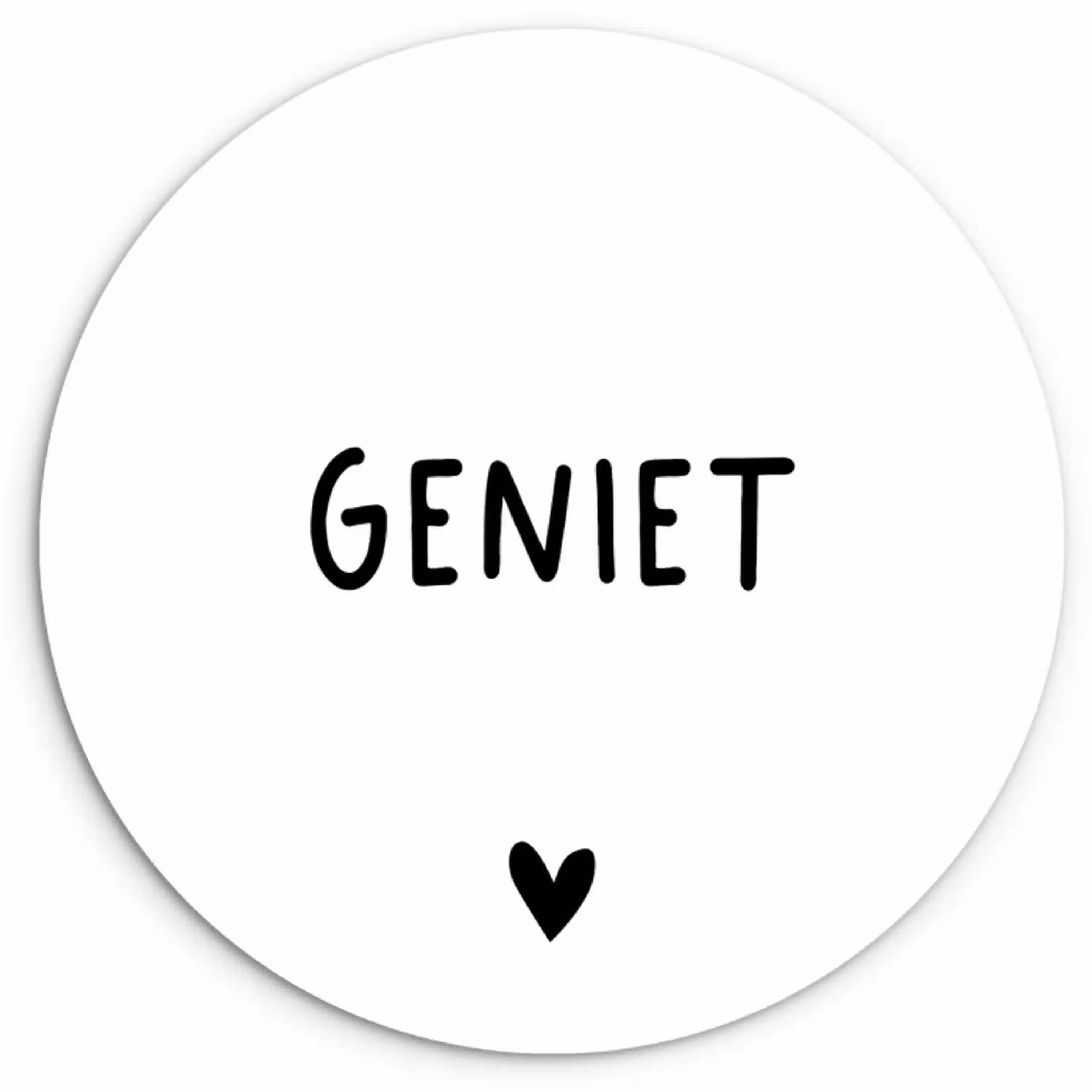 Spreuken - Geniet - Quotes Wandcirkel kunststof plaat 5mm dik klein -3d