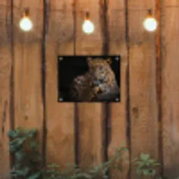 Wilde dieren - Panter - Portret - Zwart - Dieren tuinposter los doek klein -sfeer1