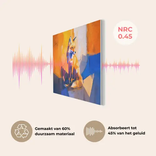 Vos - Oranje - Vormen - Abstract PET vilt klein -USP_NL