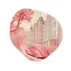 City - Car - Pink Wandcirkel Organisch Forex 3mm klein -3d