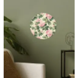 Rozen - Botanisch - Roze Wandcirkel behangsticker klein 186 -sfeer2