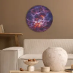 Space - Stars - Abstract - Colorful Akoestische PET Vilt - Rond klein -sfeer1