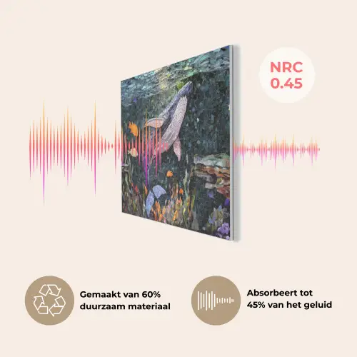 Mozaïek - Walvis - Koraal - Water PET vilt klein -USP_NL