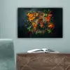 Wereldkaart - Kruiden - Levendige kleuren canvas 2cm klein -sfeer4